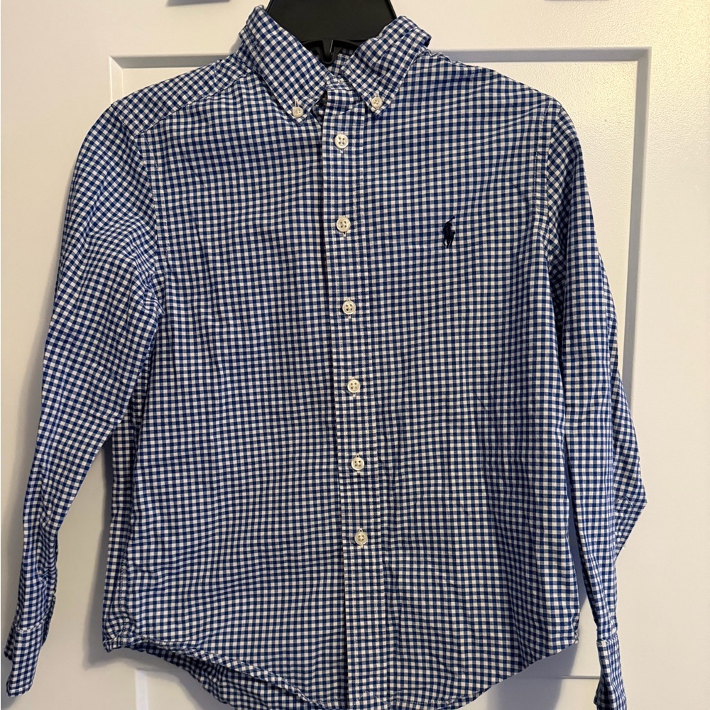 Ralph Lauren Blue Gingham boys Shirt